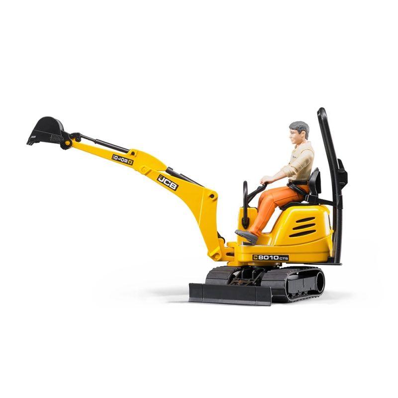 Excavator cu șenile JCB 8010 CTS și muncitor -...