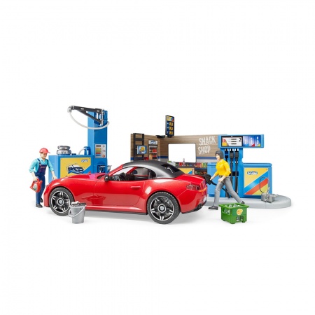 Benzinărie și spălătorie auto Bworld - Bruder 62111