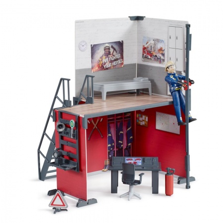 bworld Secție de pompieri cu pompier - Bruder 62702