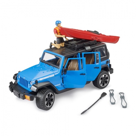 Jeep Wrangler Rubicon Unlimited cu caiac - Bruder 2529