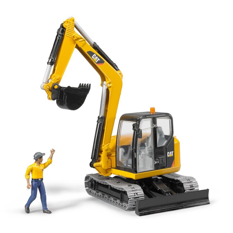 Excavator mini cu șenile CAT cu muncitor -...