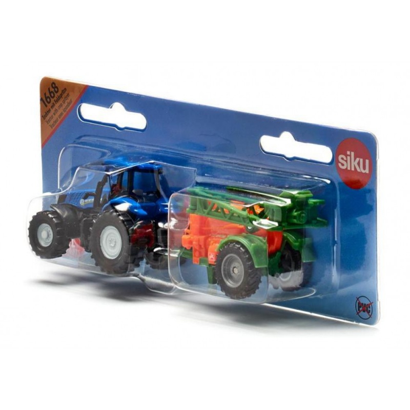 Tractor New Holland cu mașină de erbicidat Amazone