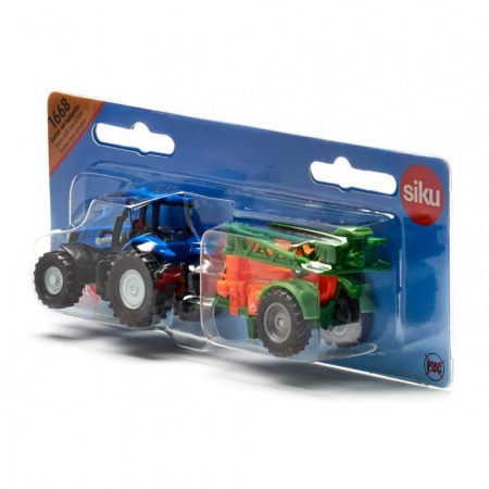 Tractor New Holland cu mașină de erbicidat Amazone